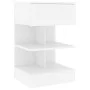 Mesita de noche aglomerado blanco 40x35x65 cm de vidaXL, Mesitas de noche - Ref: Foro24-808648, Precio: 44,24 €, Descuento: %