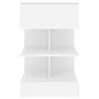 Mesita de noche aglomerado blanco 40x35x65 cm de vidaXL, Mesitas de noche - Ref: Foro24-808648, Precio: 44,24 €, Descuento: %