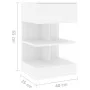 Mesita de noche aglomerado blanco 40x35x65 cm de vidaXL, Mesitas de noche - Ref: Foro24-808648, Precio: 44,24 €, Descuento: %