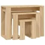 3-piece stackable tables in Sonoma oak-colored plywood by vidaXL, Side tables - Ref: Foro24-808606, Price: 56,18 €, Discount: %
