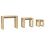 3-piece stackable tables in Sonoma oak-colored plywood by vidaXL, Side tables - Ref: Foro24-808606, Price: 56,18 €, Discount: %