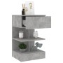 Mesita de noche de aglomerado gris hormigón 40x35x65 cm de vidaXL, Mesitas de noche - Ref: Foro24-808656, Precio: 42,52 €, De...