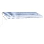 Toldo automático LED sensor de viento azul y blanco 500x350 cm de vidaXL, Toldos - Ref: Foro24-3069671, Precio: 804,66 €, Des...