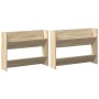 Zapateros de pared 2 uds contrachapada roble Sonoma 80x18x60 cm en Zapateros y organizadores de calzado | Comprar online en Foru