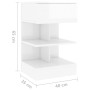 Mesitas de noche 2 unidades blanco brillo 40x35x65 cm de vidaXL, Mesitas de noche - Ref: Foro24-808661, Precio: 83,96 €, Desc...
