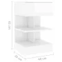 Mesitas de noche 2 unidades blanco brillo 40x35x65 cm de vidaXL, Mesitas de noche - Ref: Foro24-808661, Precio: 82,92 €, Desc...