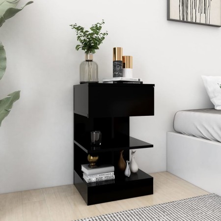 Mesita de noche madera contrachapada negro 40x35x65 cm de vidaXL, Mesitas de noche - Ref: Foro24-808650, Precio: 41,72 €, Des...