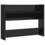 Zapatero de pared madera contrachapada negro brillo 80x18x60 cm en Zapateros y organizadores de calzado | Comprar online en Foru