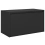 Black engineered wood hallway bench 80x40x45 cm by vidaXL, Benches for halls and storage - Ref: Foro24-808667, Price: 55,32 €...