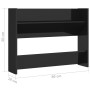 Zapatero de pared madera contrachapada negro brillo 80x18x60 cm en Zapateros y organizadores de calzado | Comprar online en Foru