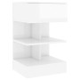 Mesita de noche madera contrachapada blanco brillo 40x35x65 cm de vidaXL, Mesitas de noche - Ref: Foro24-808660, Precio: 51,8...
