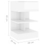 Mesita de noche madera contrachapada blanco brillo 40x35x65 cm de vidaXL, Mesitas de noche - Ref: Foro24-808660, Precio: 51,8...