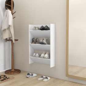 Zapatero de pared madera contrachapada blanco 60x18x90 cm en Zapateros y organizadores de calzado | Comprar online en Foru.es