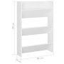 Zapatero de pared madera contrachapada blanco 60x18x90 cm en Zapateros y organizadores de calzado | Comprar online en Foru.es