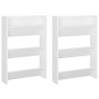 Zapateros de pared 2 uds madera contrachapada blanco 60x18x90cm en Zapateros y organizadores de calzado | Comprar online en Foru