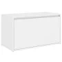 Banco de pasillo de madera de ingeniería blanco 80x40x45 cm de vidaXL, Bancos para recibidores y almacenamiento - Ref: Foro24...