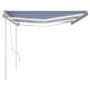 Toldo automático LED sensor de viento azul y blanco 6x3 m en Toldos | Comprar online en Foru.es