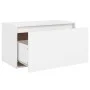 White engineered wood hallway bench 80x40x45 cm by vidaXL, Benches for halls and storage - Ref: Foro24-808666, Price: 69,10 €...