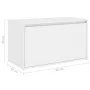 Banco de pasillo de madera de ingeniería blanco 80x40x45 cm de vidaXL, Bancos para recibidores y almacenamiento - Ref: Foro24...
