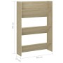 Zapatero de pared madera contrachapada roble Sonoma 60x18x90 cm en Zapateros y organizadores de calzado | Comprar online en Foru