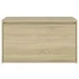 Banco pasillo madera de ingeniería roble Sonoma 80x40x45 cm de vidaXL, Bancos para recibidores y almacenamiento - Ref: Foro24...
