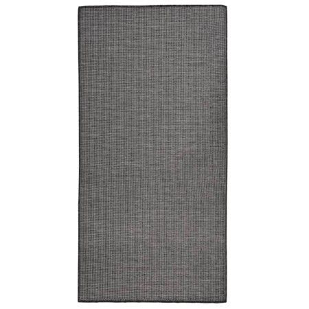 Alfombra de exterior de tejido plano gris 100x200 cm de vidaXL, Alfombras - Ref: Foro24-340773, Precio: 48,45 €, Descuento: %
