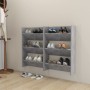 Zapateros de pared 2 uds contrachapada gris hormigón 60x18x90cm en Zapateros y organizadores de calzado | Comprar online en Foru