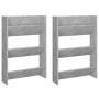 Zapateros de pared 2 uds contrachapada gris hormigón 60x18x90cm en Zapateros y organizadores de calzado | Comprar online en Foru