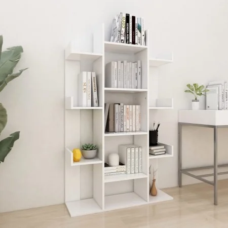 Estantería librería madera contrachapada blanco 86x25,5x140 cm de vidaXL, Librerías y estanterías - Ref: Foro24-808900, Preci...