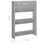 Zapateros de pared 2 uds contrachapada gris hormigón 60x18x90cm en Zapateros y organizadores de calzado | Comprar online en Foru