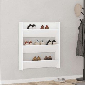 Zapatero de pared madera contrachapada blanco 80x18x90 cm en Zapateros y organizadores de calzado | Comprar online en Foru.es
