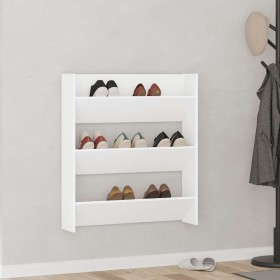 Zapatero de pared madera contrachapada blanco 80x18x90 cm en Zapateros y organizadores de calzado | Comprar online en Foru.es