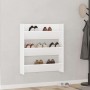 Zapatero de pared madera contrachapada blanco 80x18x90 cm en Zapateros y organizadores de calzado | Comprar online en Foru.es