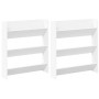 Zapateros de pared 2 uds madera contrachapada blanco 80x18x90cm en Zapateros y organizadores de calzado | Comprar online en Foru