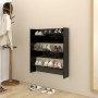 Zapatero de pared madera contrachapada negro 80x18x90 cm en Zapateros y organizadores de calzado | Comprar online en Foru.es