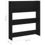 Zapatero de pared madera contrachapada negro 80x18x90 cm en Zapateros y organizadores de calzado | Comprar online en Foru.es