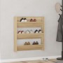 Zapatero de pared madera contrachapada roble Sonoma 80x18x90 cm en Zapateros y organizadores de calzado | Comprar online en Foru