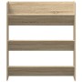 Zapatero de pared madera contrachapada roble Sonoma 80x18x90 cm en Zapateros y organizadores de calzado | Comprar online en Foru