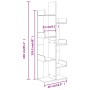 Estantería de madera de ingeniería roble Sonoma 48x25,5x140 cm de vidaXL, Librerías y estanterías - Ref: Foro24-808912, Preci...