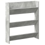 Zapatero de pared madera contrachapada gris hormigón 80x18x90cm en Zapateros y organizadores de calzado | Comprar online en Foru