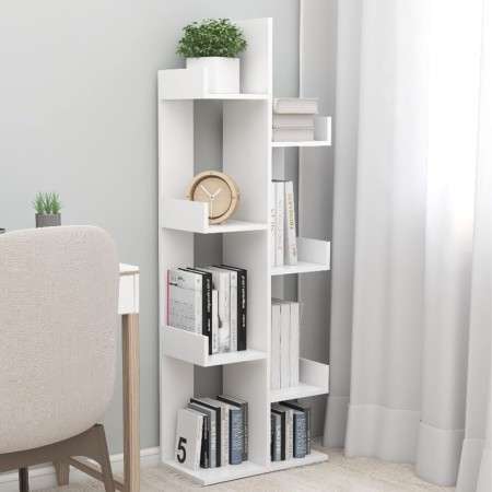 Estantería de madera de ingeniería blanco 48x25,5x140 cm de vidaXL, Librerías y estanterías - Ref: Foro24-808909, Precio: 51,...