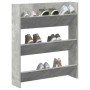Zapatero de pared madera contrachapada gris hormigón 80x18x90cm en Zapateros y organizadores de calzado | Comprar online en Foru