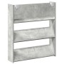 Zapatero de pared madera contrachapada gris hormigón 80x18x90cm en Zapateros y organizadores de calzado | Comprar online en Foru