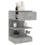 Mesitas de noche 2 uds gris hormigón 40x35x70 cm de vidaXL, Mesitas de noche - Ref: Foro24-808657, Precio: 70,82 €, Descuento: %