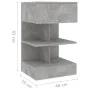 Mesitas de noche 2 uds gris hormigón 40x35x70 cm de vidaXL, Mesitas de noche - Ref: Foro24-808657, Precio: 70,01 €, Descuento: %