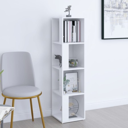 Mueble de esquina madera contrachapada blanco 33x33x132 cm de vidaXL, Taquillas y armarios de almacenamiento - Ref: Foro24-80...