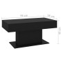 Mesa de centro madera contrachapada negro 96x50x45 cm en Mesas de centro | Comprar online en Foru.es