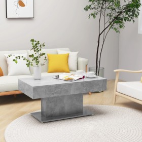 Mesa de centro madera contrachapada gris hormigón 96x50x45 cm en Mesas de centro | Comprar online en Foru.es