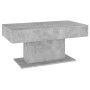 Mesa de centro madera contrachapada gris hormigón 96x50x45 cm en Mesas de centro | Comprar online en Foru.es