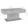 Mesa de centro madera contrachapada gris hormigón 96x50x45 cm en Mesas de centro | Comprar online en Foru.es